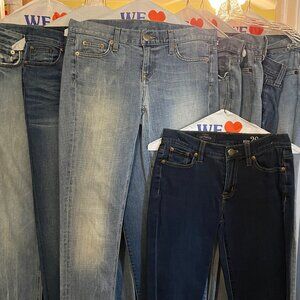 13 Pairs of J Crew Jeans Sz 25, 26